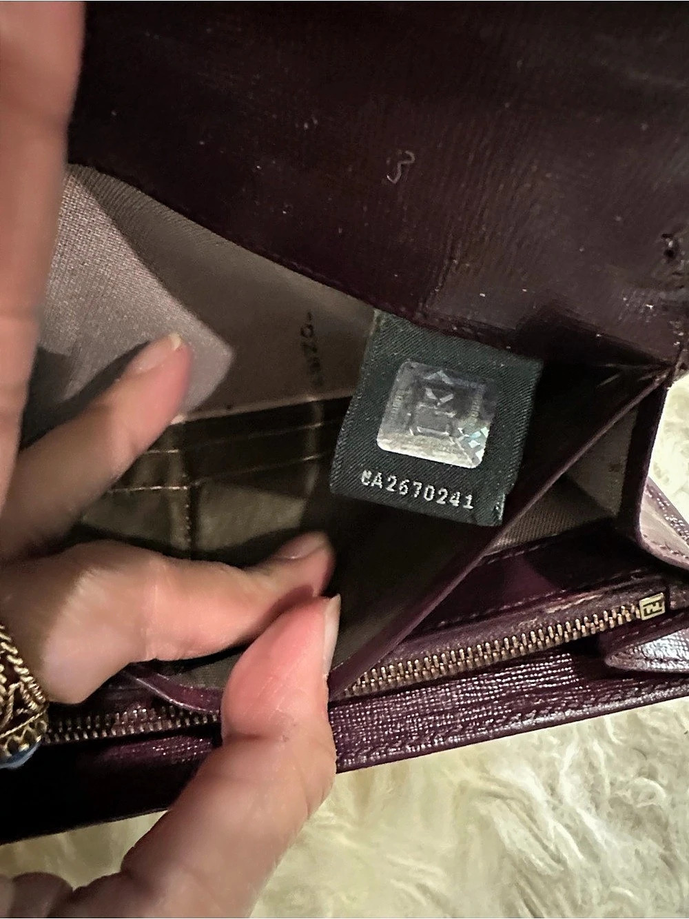 Fendi Wallet on Chain in Purple - Picture 6 of 7